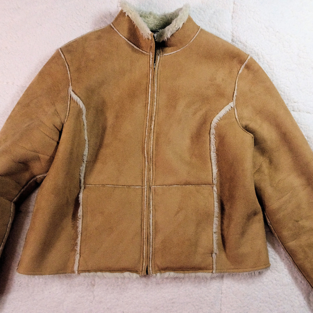 Guide Series Tan Suede Sherpa Style Coat X-Large